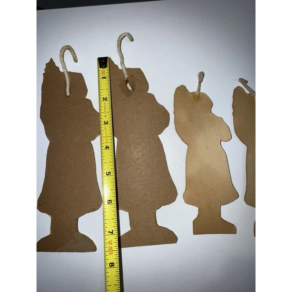4‎ Vintage Christmas Santa Paper Doll Craft Embossed England Die Cut